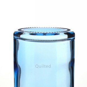 China 1000 ml blue color liquor round glass bottle with cork Manufacturer and Company | QLT