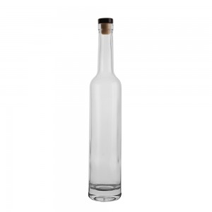 China 500 ml clear glass liquor bottle with cork Manufacturer and Company | QLT