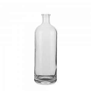 700 ml round liquor glass bottle