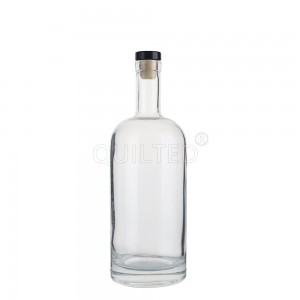 China China 700 ml round liquor glass gin bottle with lid Manufacturer and Company | QLT