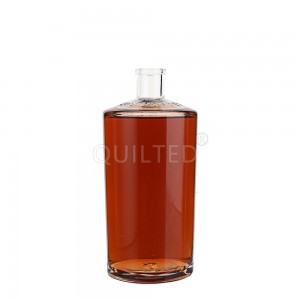 China Round shape 500 ml clear liquor glass vodka bottle Manufacturer and Company | QLT