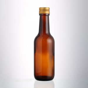 China 187 ml amber color liquor wine bottle with screw Manufacturer and Company | QLT