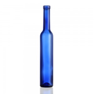 China Wholesale Whiskey Bottle Manufacturers Quotes Pricelist-
 375 ml different color ice wine glass bottle with cork  – QLT