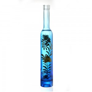 China 375 ml ice wine liquor paper transfer glass bottle with cork Manufacturer and Company | QLT