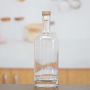 China China design 750 ml vodka glass liquor bottle with lid Manufacturer and Company | QLT