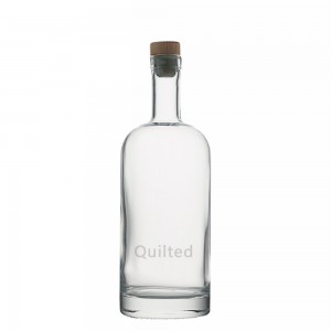 China China design 750 ml vodka glass liquor bottle with lid Manufacturer and Company | QLT