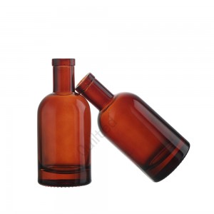 China 500 ml amber liquor glass bottle with cover Manufacturer and Company | QLT