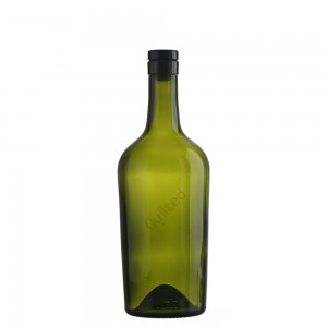 China 750 ml green color glass bottle with cork Manufacturer and Company | QLT