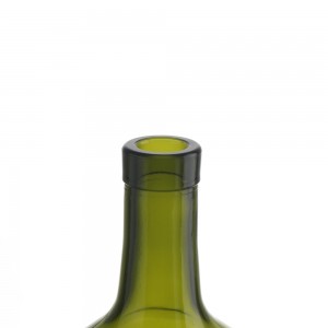 China 750 ml green color liquor spirit glass bottle with cork Manufacturer and Company | QLT