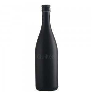 China 750 ml matte black liquor vodka glass bottle with cover Manufacturer and Company | QLT