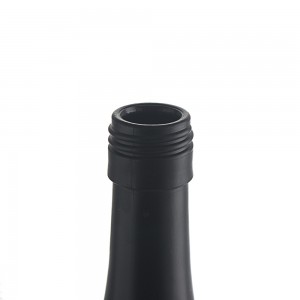 China 750 ml matte black color liquor wine glass bottle Manufacturer and Company | QLT