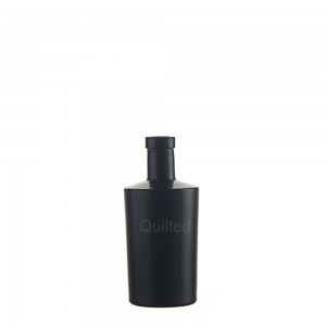 China 250 ml matte black and clear liquor glass bottle with cork Manufacturer and Company | QLT