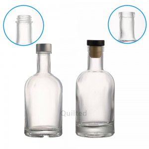 China 750 ml clear and black glass liquor bottle Manufacturer and Company | QLT