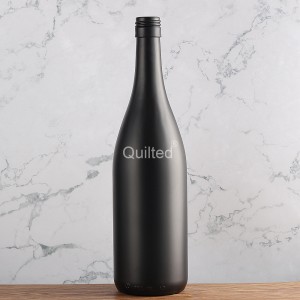 China 750 ml matte black color liquor wine glass bottle Manufacturer and Company | QLT