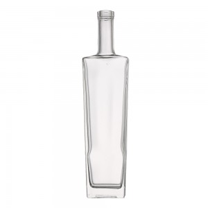 China Empty 700 ml flat square glass liquor bottle Manufacturer and Company | QLT