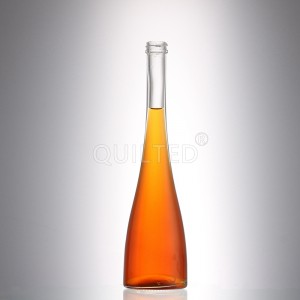 China Design 375 ml long neck liquor amber glass bottle Manufacturer and Company | QLT