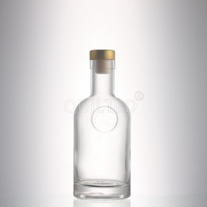 China Small round 375 ml clear liquor glass gin bottle Manufacturer and Company | QLT