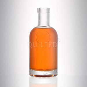 China Small round 375 ml clear liquor glass gin bottle Manufacturer and Company | QLT