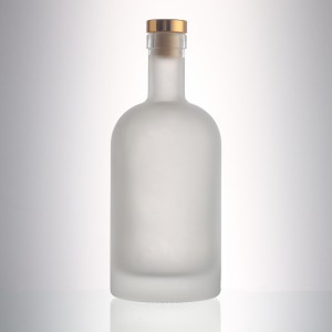 China 1000 ml frosted glass liquor bottle with cork Manufacturer and Company | QLT