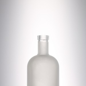 China 1000 ml frosted glass liquor bottle with cork Manufacturer and Company | QLT