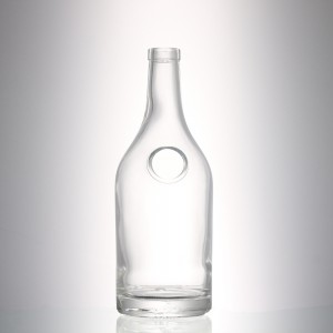 China Wholesale Round Vodka Bottle Factories Pricelist-
 750 ml clear logo glass liquor bottle  – QLT