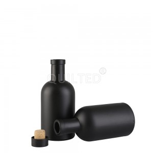 China 200 ml black round liquor glass vodka bottle Manufacturer and Company | QLT