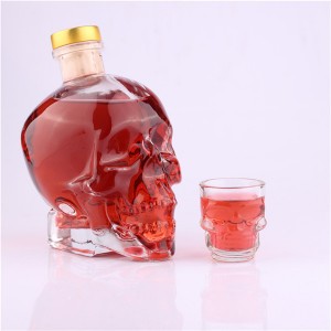 Chinese Professional Wine Container –
 Skull glass bottle – QLT